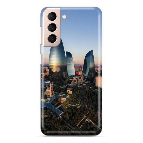 Samsung Galaxy S21 FE Uyumlu Kılıf Azarbaijan (32) Soft Silikon Kılıf Azerbaycan Kuleleri