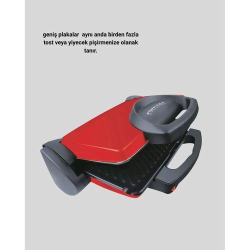 2000 Watt Tost Makinesi 6 Dilim Kapasiteli Döküm Plakalı Üç Kademeli Isı Ayarlı