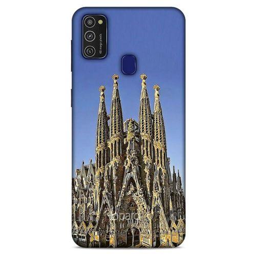 Samsung Galaxy M21 Kılıf Dünya Mimarisi (36) Glitter Kılıf La Sagrada Familia