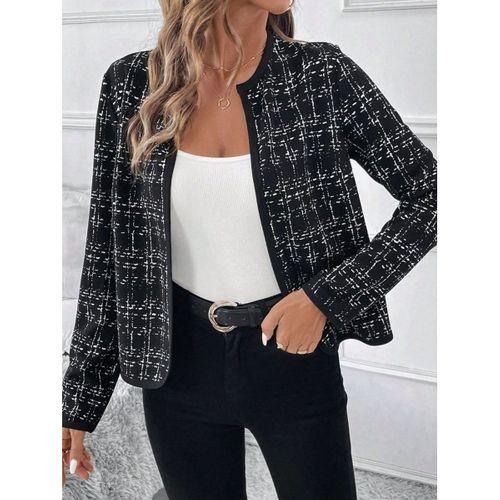 Kadın Uzun Kollu önü Açık şanel Kısa Hırka