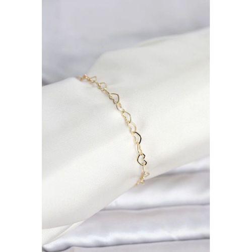 CM 14K Gold Renk Kalpli Zincir Model Kadın Bileklik