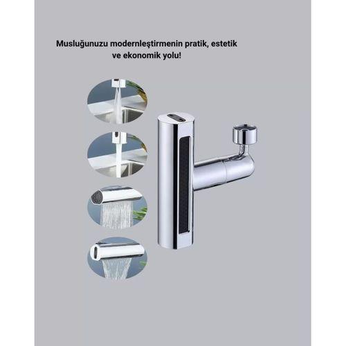 360° Dönebilen Musluk Başlığı 4 Fonksiyonlu Su Tasarruflu Ve Dayanıklı