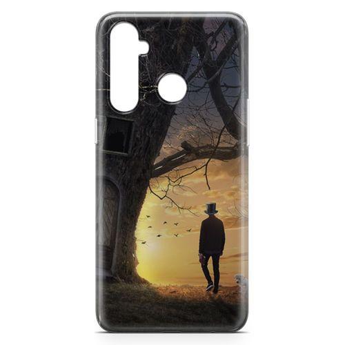 Oppo Realme 5 Pro Kılıf Yalnız Kovboy Arka Kapak Koruma Desenli Full Koruyucu