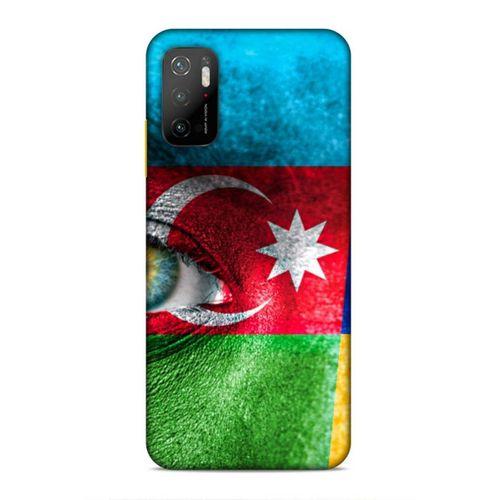 Xiaomi Poco M3 Pro Uyumlu Kılıf Azarbaijan (42) Rugged Armor Kılıf Göz Bayrak