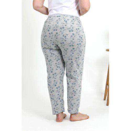 Kadın Pamuklu Büyük Beden Alt Pijama Gri