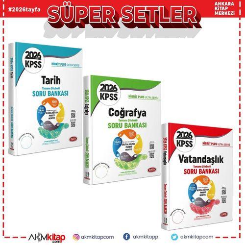 Data Yayınları 2026 KPSS Tarih Coğrafya ve Vatandaşlık Soru Bankası Seti 3 Kitap