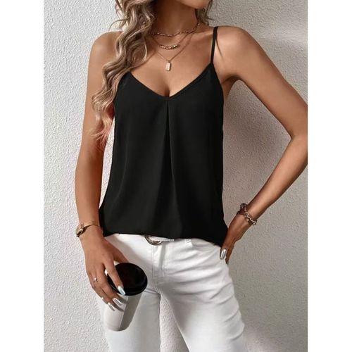 Kadın Ip Askılı V Yakalı Sandy Bluz