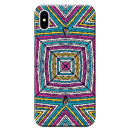 iPhone XS Max Kılıf Dekoratif Geometrik Vektörel Baskılı Esnek TPU Silikon