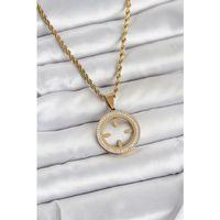 316L Çelik Burgu Zincir Model Çeyrek Takılabilir Kadın Kolye