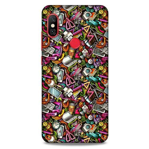 Graffitix (10) Desenli Silikon Kapak Xiaomi Mi A2 Lite Kılıf