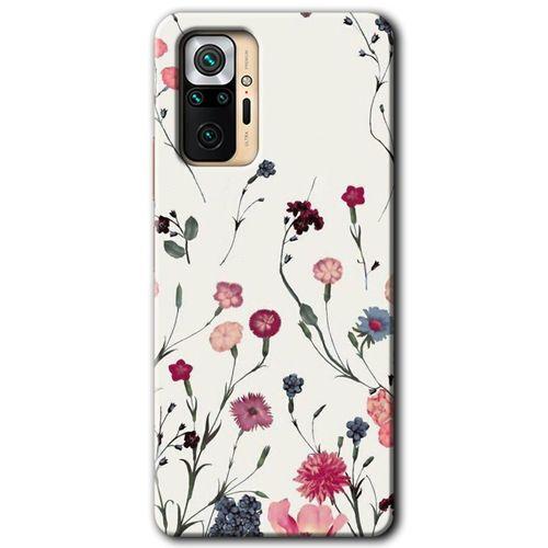 BeRa Aksesuar  Xiaomi Redmi Note 10 Pro Kılıf Baskılı Kapak - Mat Çiçek +Tam Kaplayan Mat Seramik