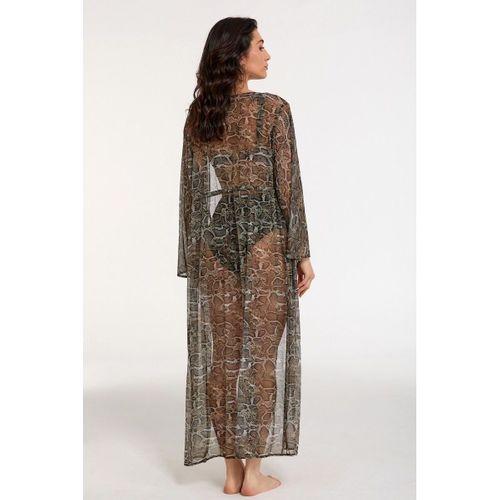 Argento 2106-3026 Kadın Önü Açık Uzun Kaftan