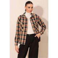 3854 Ekose Desen Çift Cepli Gömlek - A. Kiremit