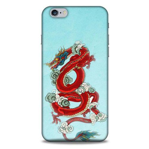 Apple Iphone 6S Plus Kılıf Dragons (22) Tam Koruma Kılıfı Ejderha Dövme Kırmızı