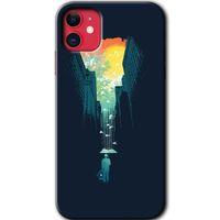 iPhone 11 Kılıf Kapak - City Bird Sky +Hayalet Ekran Yandan Gözükmez