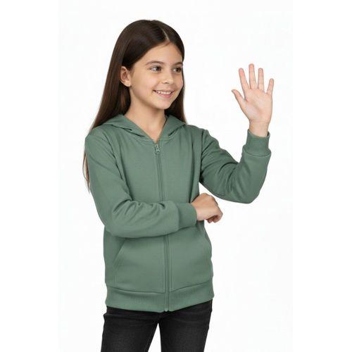 Kız Çocuk Fermuarlı Kapüşonlu Sweatshirt BGL-ST05276