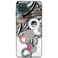 Lopard Samsung Galaxy A12 Uyumlu Kılıf Soyut Sanat (42) Desenli Rugged Armor Kılıf