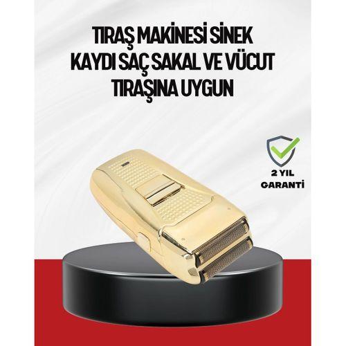 Altın Kaplama Kablolu Erkek Tıraş Makinesi Favori Atlı