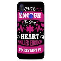 Xiaomi Redmi Note 7 Pro Uyumlu Kılıf Pembe Delisi (43) Thin Fit Kılıf Yazı