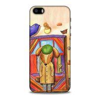 Apple iPhone SE Kılıf Depresyon (27) Tasarımlı Kılıf Turkuaz Siyah