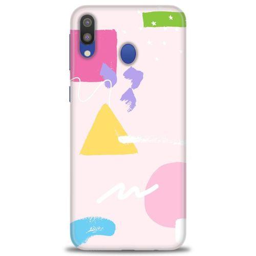 Samsung Galaxy A10S Kılıf HD Baskılı Kılıf - Üçgen Kare + Tam Ekran Koruyucu