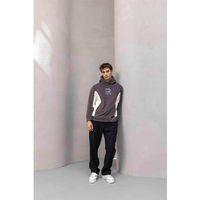 Frank Oversize Kapüşonlu Sweatshirt Polar Füme - Wilder Modal Kumaş Pantolon Siyah
