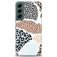 Samsung Galaxy S22 Kılıf HD Baskılı Kılıf - Benekli Renkler + Tam Ekran Koruyucu