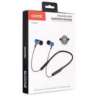Asonic As-xbk65 Siyah-mavi Boyun Askılı Mıknatıslı Bluetooth+ Tf Kart Spor Kulak İçi Kulaklık