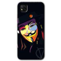 MRCİLETİSİM Xiaomi Redmi 9c Kılıf HD Desen Baskılı Arka Kapak + Temperli Cam - Vendetta