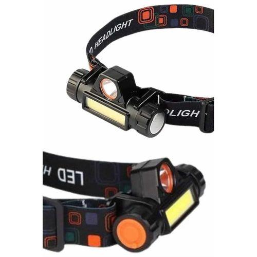 Ledli Şarjlı Kafa Lambası Led Şarjlı Su Geçirmez Kafa Feneri