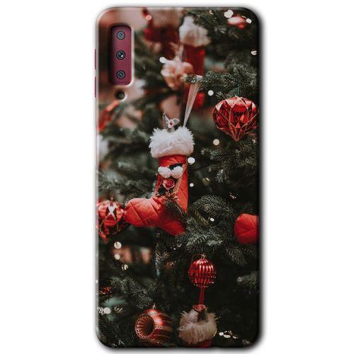 Potkal Hediye Fabrikası Samsung Galaxy A7 2018 Kılıf HD Desen Baskılı Arka Kapak - Happy New Year