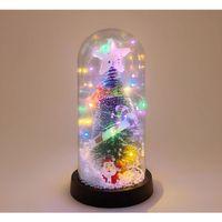 Yılbaşı Temalı Işıklı Dekoratif Cam Fanus - Model 1