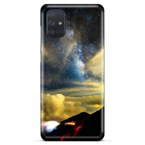 Lopard Samsung Galaxy M51 Uyumlu Kılıf Gece'S (17) Tasarım Kılıf Sarı