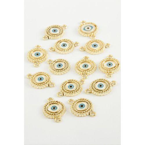 Göz Çift Kulplu Mineli Bileklik ve Kolye Ucu Aparatı 1 Adet