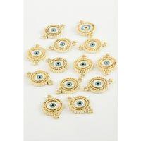 Göz Çift Kulplu Mineli Bileklik ve Kolye Ucu Aparatı 1 Adet