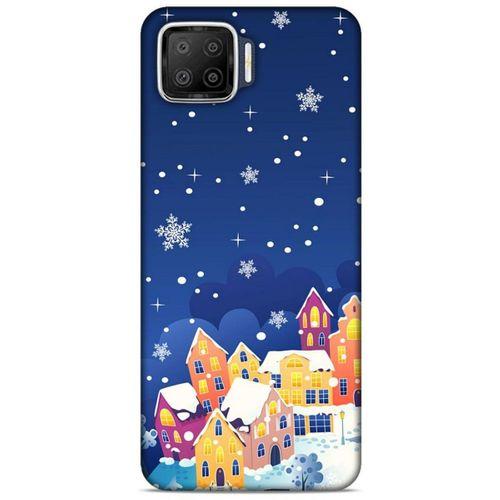 Oppo A73 Kılıf Snowix (27) Tasarımlı Kılıf Turuncu Lacivert