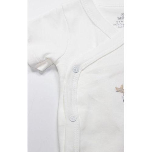 Bistyle Kruvaze Body Yarım Kol Little Boats 17152 Ekru