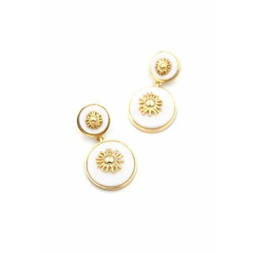 Güneş Küpe - Beyaz