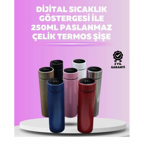 Led Sıcaklık Ölçerli 250 Ml Yalıtımlı Termos Şişe