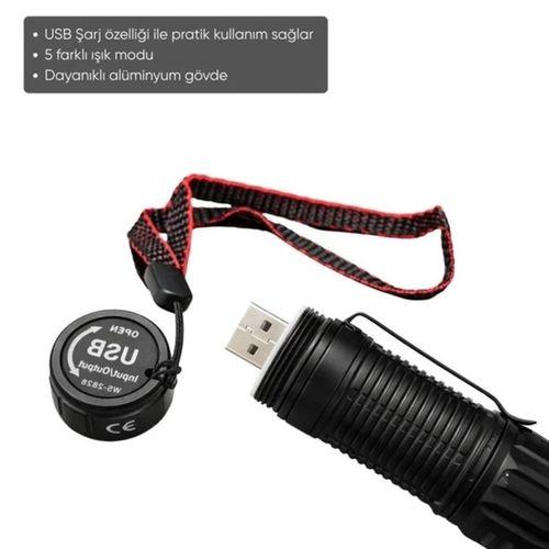 Ws-2828 1000 Lümen Mıknatıslı Usb  El Feneri