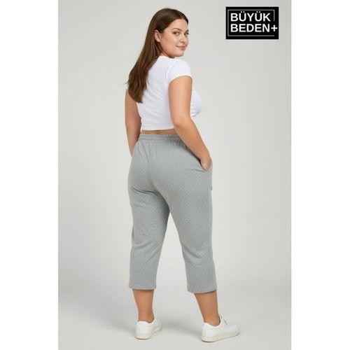 Kadın Büyük Beden Şort 3XL-6XL  Rahat Kesim Diz Altı Günlük Şort-SPR26BSRK591