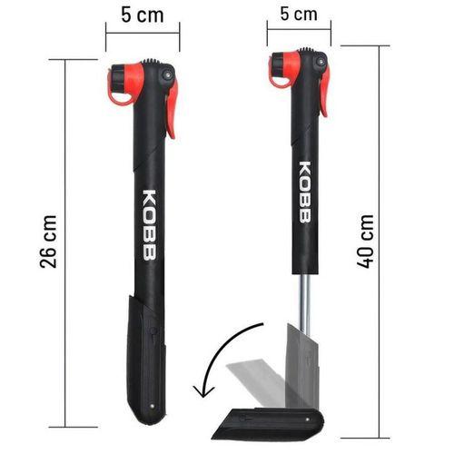 KOBB KB21 87 PSI Bisiklet Lastik Şişirme Taşınabilir Mini El Pompası + Bisiklet Montaj Aparatı