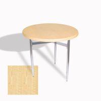 Dockers Venedik Masa Yuvarlak Çap 80 kromnikel (Werzalit, Wermodin veya Allzalit Tabla) - Akçaağaç