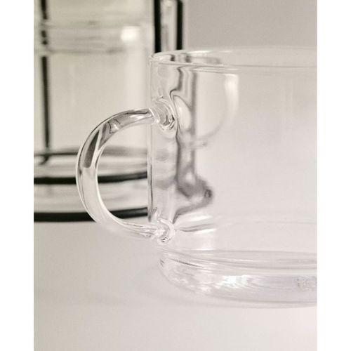 Standlı Borosilikat 4'lü Fincan Seti