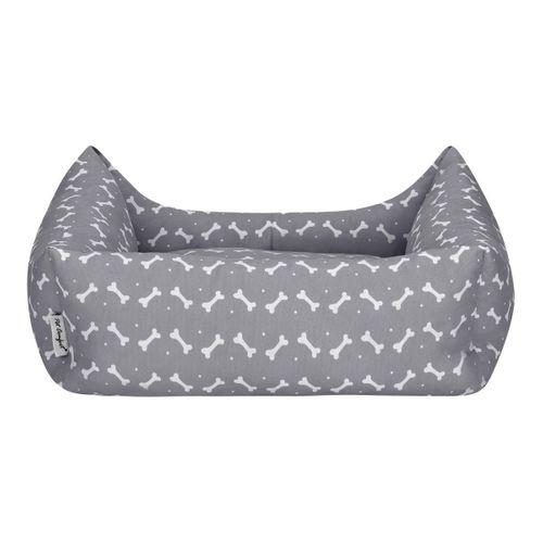 Pet Comfort Uniform Bone Gri-Beyaz Kedi ve Köpek Yatağı M 60x50cm