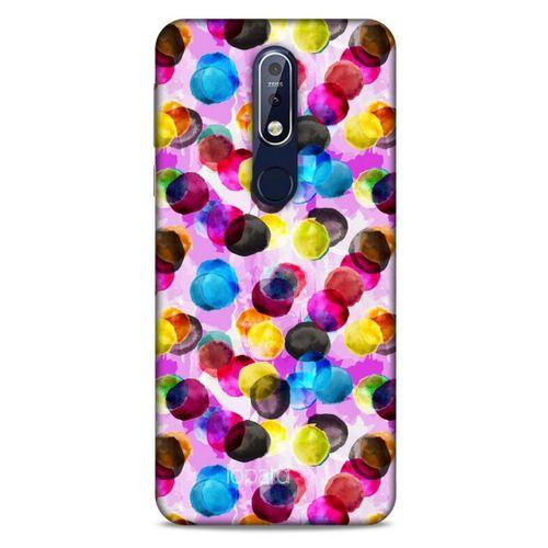 Nokia 7.1 Kılıf Pastel Renkler (42) Rugged Armor Kılıf Mor Pembe