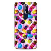 Nokia 7.1 Kılıf Pastel Renkler (42) Rugged Armor Kılıf Mor Pembe