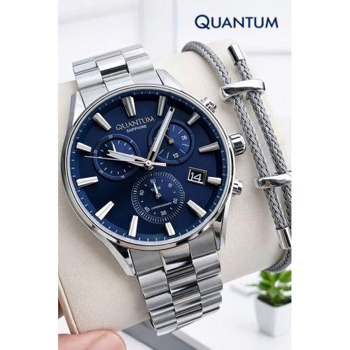 Quantum Sapphire Camlı İtalyan Bileklik Hediyeli 2 Yıl Garantili 10 Atm Erkek Kol Saati 1193.390