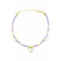 Kelebek Boncuk Bileklik - Mor