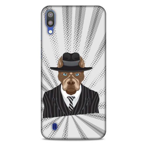 Samsung Galaxy M10 Kılıf Köpek Kıyafetleri (8) Baskılı Kılıf Pitbull Şapka